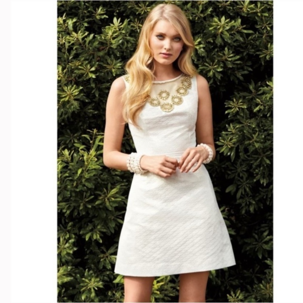 Lilly Pulitzer Wythe Scallop Jacquard Dress 0